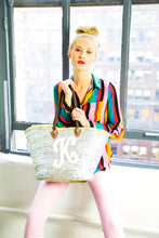 Load image into Gallery viewer, Mother pearl tote handbag
